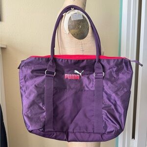Puma Purple Tote Bag with Vibrant Design